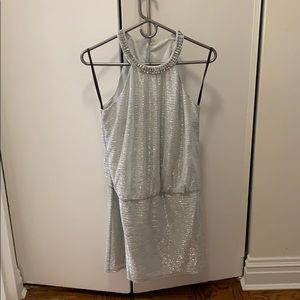 Silver cocktail dress